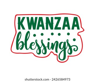 Kwanzaa blessings typography t-shirt design