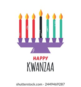 Kwanzaa card isolated vector illustration