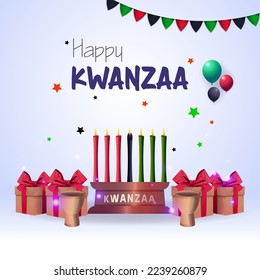 kwanzaa celebration design, december 26th. in the United States. party celebrations and gifts. africa-american. Happy Kwanzaa-american day 2022