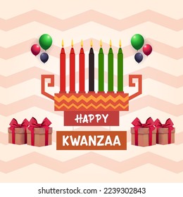 kwanzaa celebration design, december 26th. in the United States. party celebrations and gifts. africa-american. Happy Kwanzaa-american day 2022