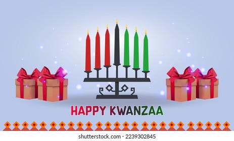 kwanzaa celebration design, december 26th. in the United States. party celebrations and gifts. africa-american. Happy Kwanzaa-american day 2022