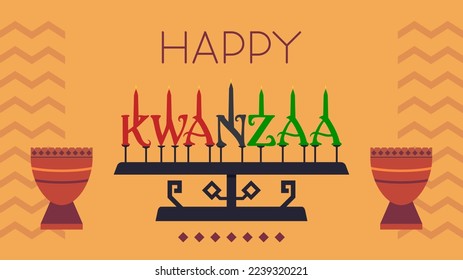 kwanzaa celebration design, december 26th. in the United States. party celebrations and gifts. africa-american. Happy Kwanzaa-american day 2022