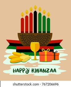 kwanzaa celebration illustrations that can be used as a simple gift card design and simple posters. this is simple design and comfortable views.