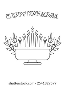 Kwanzaa Colorir Páginas para Crianças Idade 4-8