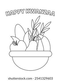 Kwanzaa Colorir Páginas para Crianças Idade 4-8