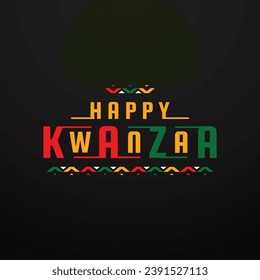 Plantilla de vectores de evento de fondo de Kwanzaa Day