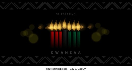 Kwanzaa day, Traditional african american ethnic holiday design concept, vector illustration. 