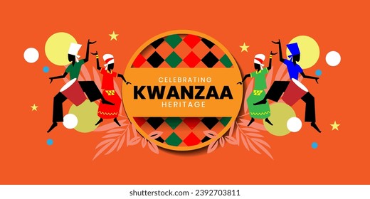 Kwanzaa day, Traditional african american ethnic holiday design concept, vector illustration. 