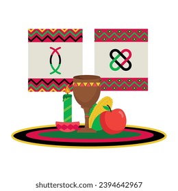 kwanzaa decoration illustration vector isolated