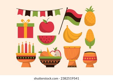 Kwanzaa Design Element Illustration Set