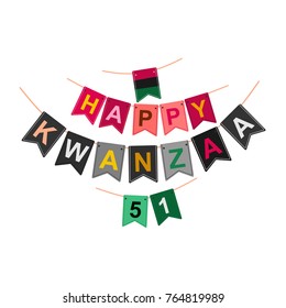 Kwanzaa flag. Easy to use on another media and design.