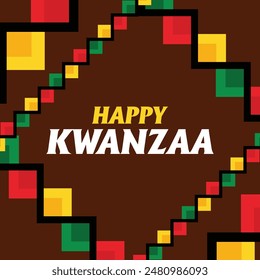 Kwanzaa greeting card with African Texture pattern, Kwanzaa celebrations, Poster