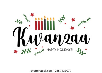 Kwanzaa greeting card or background. vector illustration.