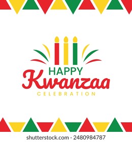 Kwanzaa greeting card with candles