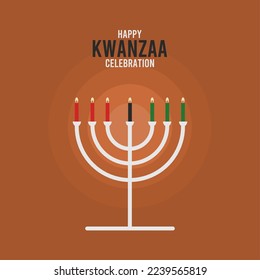 kwanzaa greeting card with seven candles suitable for social media post