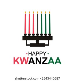 Celebración feliz de Kwanzaa. Fiesta de la cultura africana y afroamericana. Feliz Kwanzaa. Concepto creativo del día de Kwanzaa.