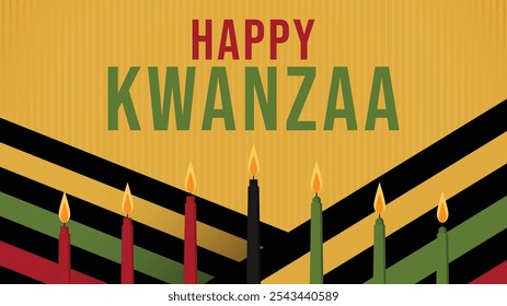 Celebración feliz de Kwanzaa. Fiesta de la cultura africana y afroamericana. Feliz Kwanzaa. Concepto creativo del día de Kwanzaa.