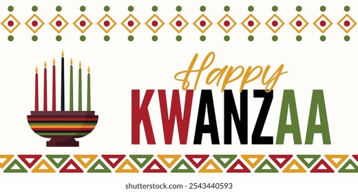 Celebración feliz de Kwanzaa. Fiesta de la cultura africana y afroamericana. Feliz Kwanzaa. Concepto creativo del día de Kwanzaa.