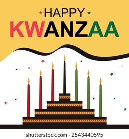 Celebración feliz de Kwanzaa. Fiesta de la cultura africana y afroamericana. Feliz Kwanzaa. Concepto creativo del día de Kwanzaa.