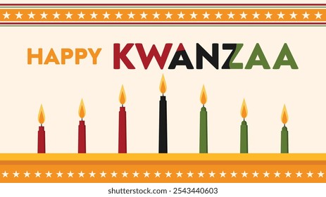 Celebración feliz de Kwanzaa. Fiesta de la cultura africana y afroamericana. Feliz Kwanzaa. Concepto creativo del día de Kwanzaa.