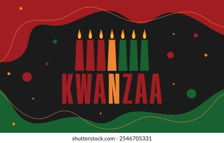 Celebración feliz de Kwanzaa. Fiesta de la cultura africana y afroamericana. Feliz Kwanzaa. Concepto creativo del día de Kwanzaa.
