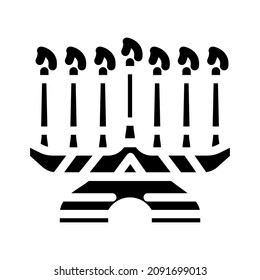 kwanzaa holiday glyph icon vector. kwanzaa holiday sign. isolated contour symbol black illustration