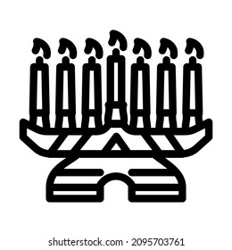 kwanzaa holiday line icon vector. kwanzaa holiday sign. isolated contour symbol black illustration