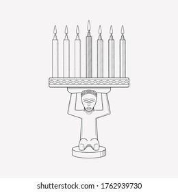 Kwanzaa icon line element. Vector illustration of kwanzaa icon line isolated on clean background for your web mobile app logo design.