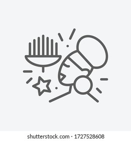 Kwanzaa icon line symbol. Isolated vector illustration of icon sign concept for your web site mobile app logo UI design.