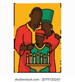  Kwanzaa Illustration Family Vector Art