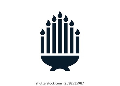 Kwanzaa kinara simple icon. Flat style element. Vector illustration