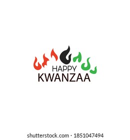 Kwanzaa logo with seven candles. vector