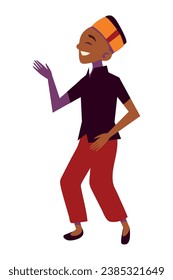 kwanzaa man character illustration design