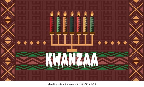 Kwanzaa ‍modelo de design de banner de postagem de mídia social definido para uso em modelo de design de plano de fundo, banner, cartaz, cartão e cartaz