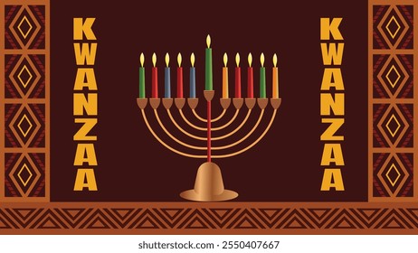 Kwanzaa ‍modelo de design de banner de postagem de mídia social definido para uso em modelo de design de plano de fundo, banner, cartaz, cartão e cartaz