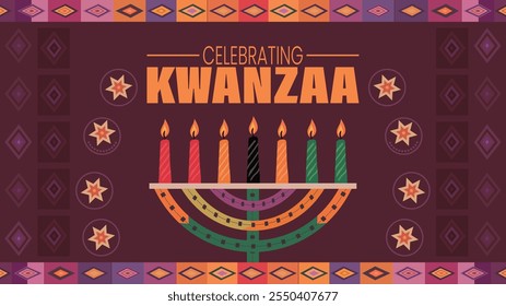 Kwanzaa ‍modelo de design de banner de postagem de mídia social definido para uso em modelo de design de plano de fundo, banner, cartaz, cartão e cartaz