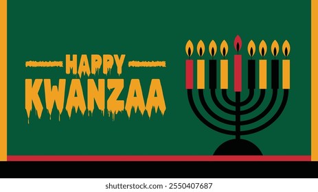 Kwanzaa ‍social media post banner design template set use to background, banner, placard, card, and poster design template