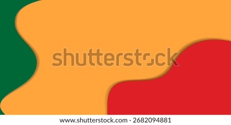 Kwanzaa Pan African colors Backdrop Paper Cut Effect African Christmas Holidays Copy space Template