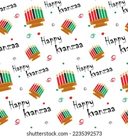 Kwanzaa Seamless Pattern. Abstract background repeating texture pattern design for Kwanzaa