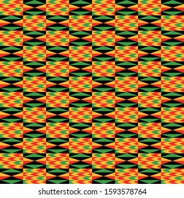 Kwanzaa Seamless Pattern - Colorful repeating pattern design for Kwanzaa