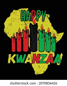 Kwanzaa t shirt design and print template.
high quality  design and
 easy to editable file.