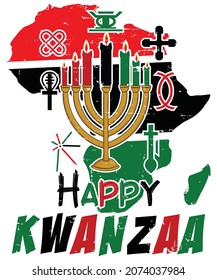 Kwanzaa t-shirt design and print template. Easy to editable file.