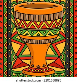 Kwanzaa Unity Cup Colored Cartoon Illustration