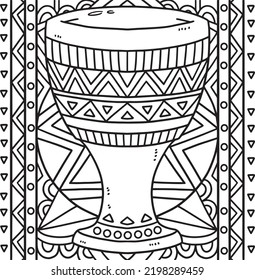 Kwanzaa Unity Cup Coloring Page for Kids