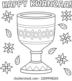 Kwanzaa Unity Cup Coloring Page for Kids