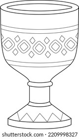 Kwanzaa Unity Cup Isolated Coloring Page for Kids