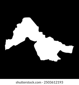 Mapa del estado de Kwara, división administrativa del país de Nigeria. Ilustración vectorial.