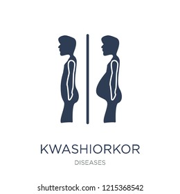 Kwashiorkor icon. Trendy flat vector Kwashiorkor icon on white background from Diseases collection, vector illustration can be use for web and mobile, eps10