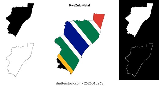 Conjunto de mapas da província de KwaZulu-Natal