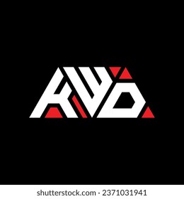 KWD triangle letter logo design with triangle shape. KWD triangle logo design monogram. KWD triangle vector logo template with red color. KWD triangular logo Simple, Elegant, and Luxurious design.